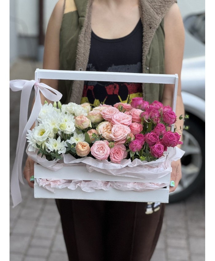 Корзина с цветами №1