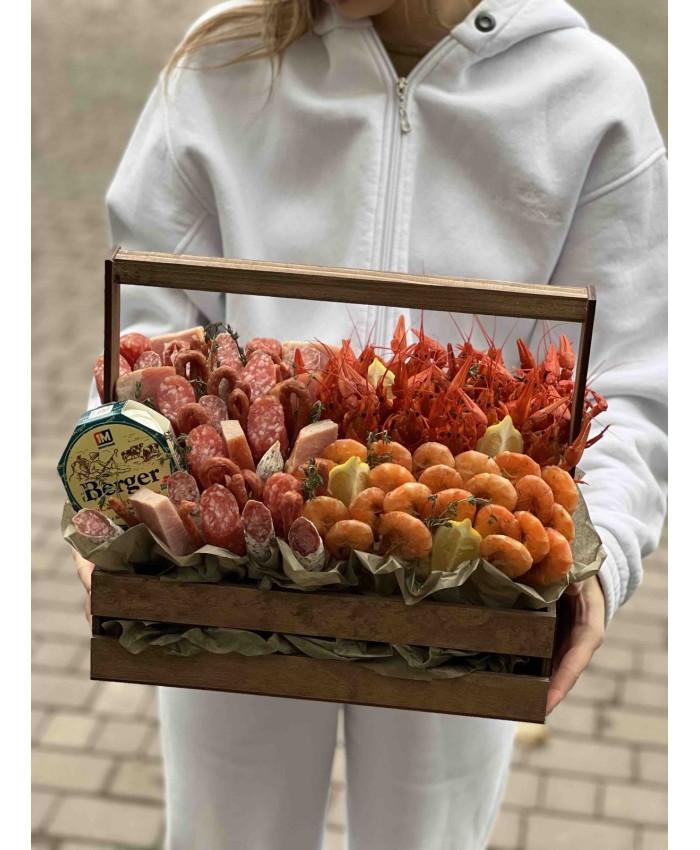 Мужской набор с раками и креветками "Гурман"